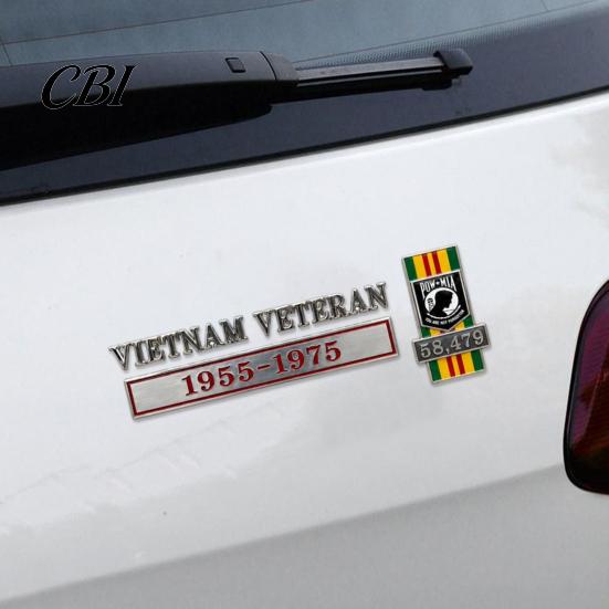 Metal Car Emblem for Veterans Veteran Emblem, Gulf War Service Badge Truck SUV, Military Rustproof Auto Decal Bumper Tailgate, 1990-1991 Heavy