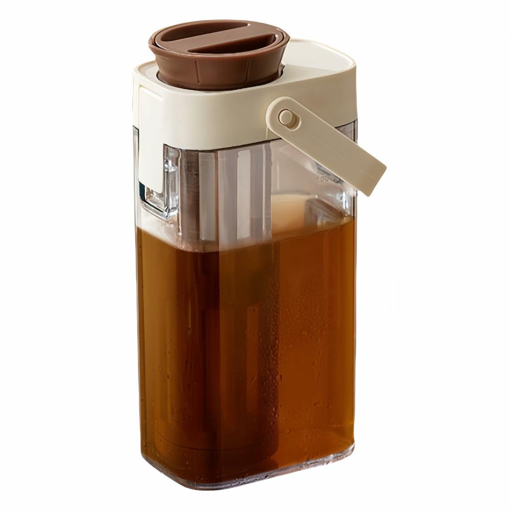 1000ml Large Capacity Cold Brew Coffee Pot with Detachable Tea Infuser Plastic Cold Water Kettle (No FDA, BPA Free)