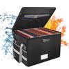 Portable Heat Proof File Box With Insulation Layer And Adjustable Handle For Easy Transport