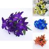 Elegant 45cm 10 Heads Artificial Stargazer Lilies Chic Silk Flower Bouquet For Weddings