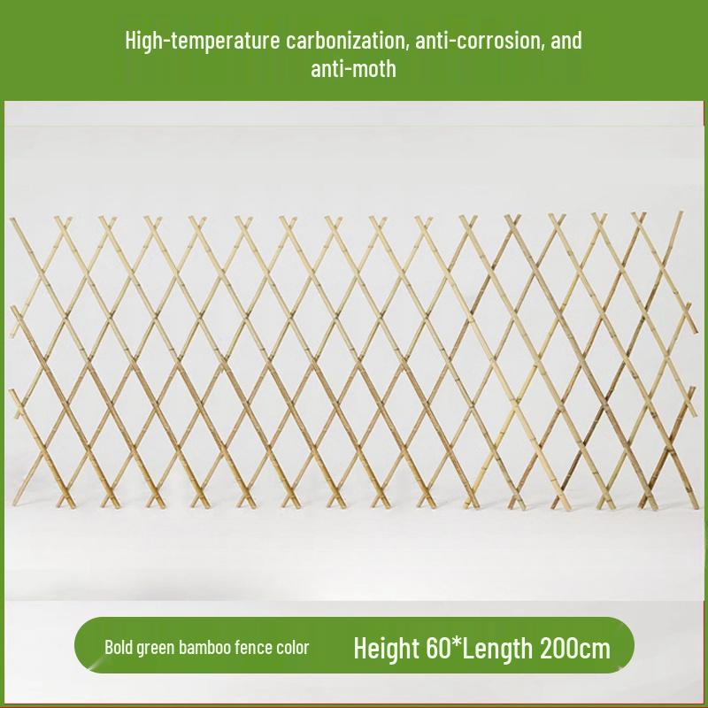 Expandable Bamboo Fence Panel for Outdoor Patio and Garden – Anti-Corrosion Support Pole for Landscaping and Partitioning.