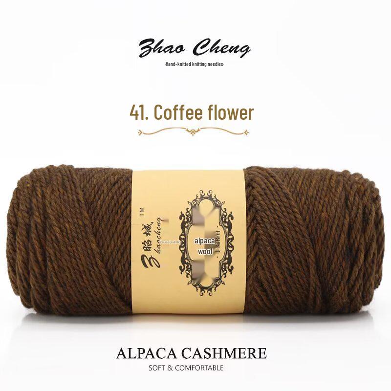 Hand-Knitted Alpaca Wool Scarf Pillow Yarn Ball – Medium-Thick, Soft, DIY Crochet