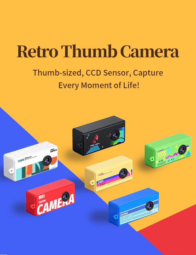 Retro Mini Keychain Camera: 1080P HD, Screen, Portable Thumb Toy