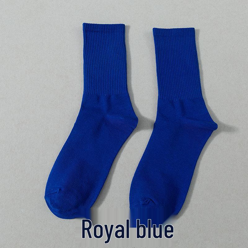 Zhuji Women's Colorful Mid-Calf Socks - Fashionable Candy Colors for Spring & Autumn, Versatile Japanese Style Trendy Solid Socks