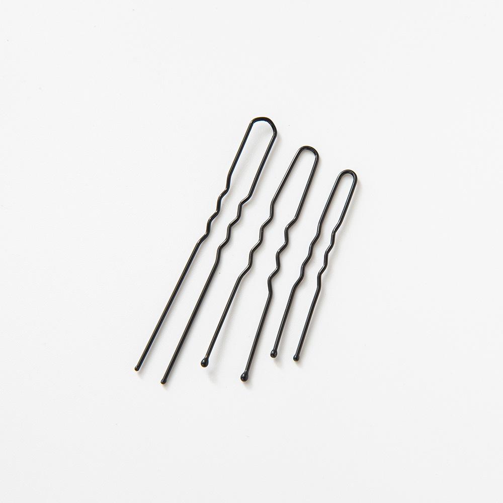 

Black U-Shaped Hairpins: Simple Steel Clips for Women s Hair