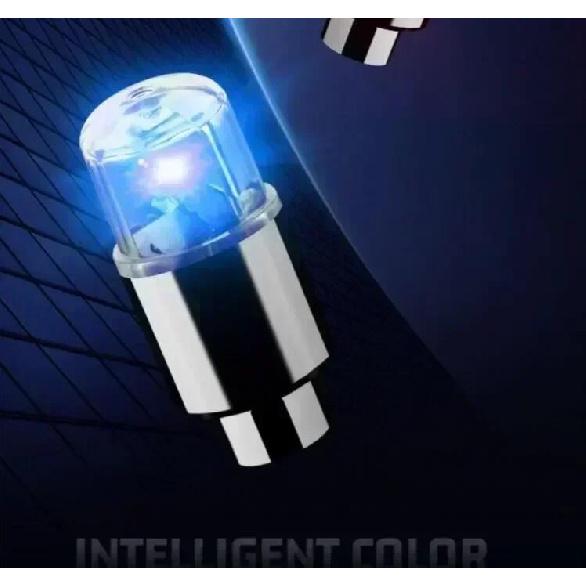 2/4PCS Colorful LED Wheel Valve Lights Motorcycles Bicycles Car Wheel Tire Valve Caps Universal Dustproof Bicycle Valve Cover Valve Stems 1