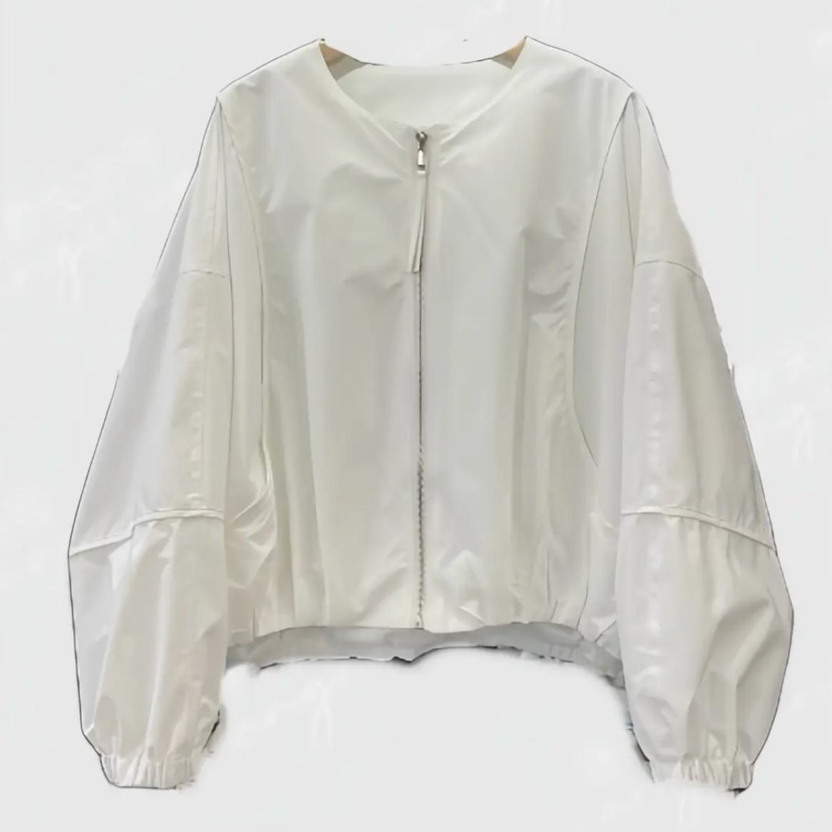 

Женское пальто однотонного цвета в корейском стиле, свободное, в стиле хай-стрит, весенняя куртка-бомбер, женская модная одежда S