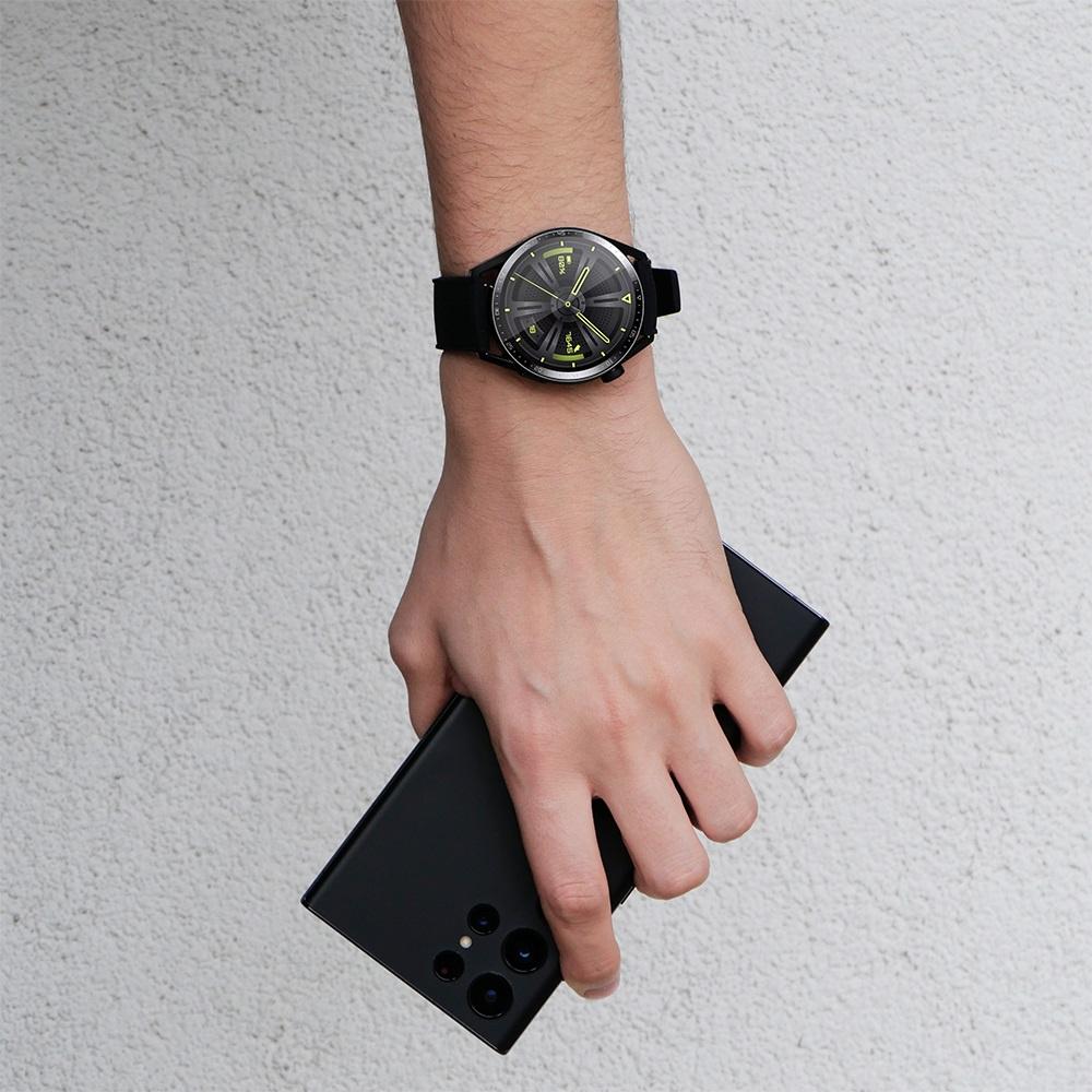 ERBORD Universal Silicone Strap 22mm, Tropic, Black / Black Buckle