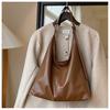 Pu Large Capacity Tote Bag For Women With Zipper Closure And Casual Street Style