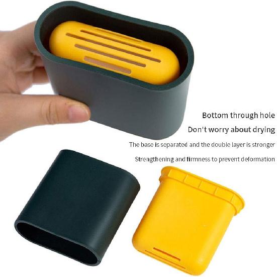 Revolutionary Silicone Flex Toilet Brush with Holder,No-Slip Long Handle Toilet Brush with Holder, Standing Holder & Wall Mounting Cleaning Brush Set