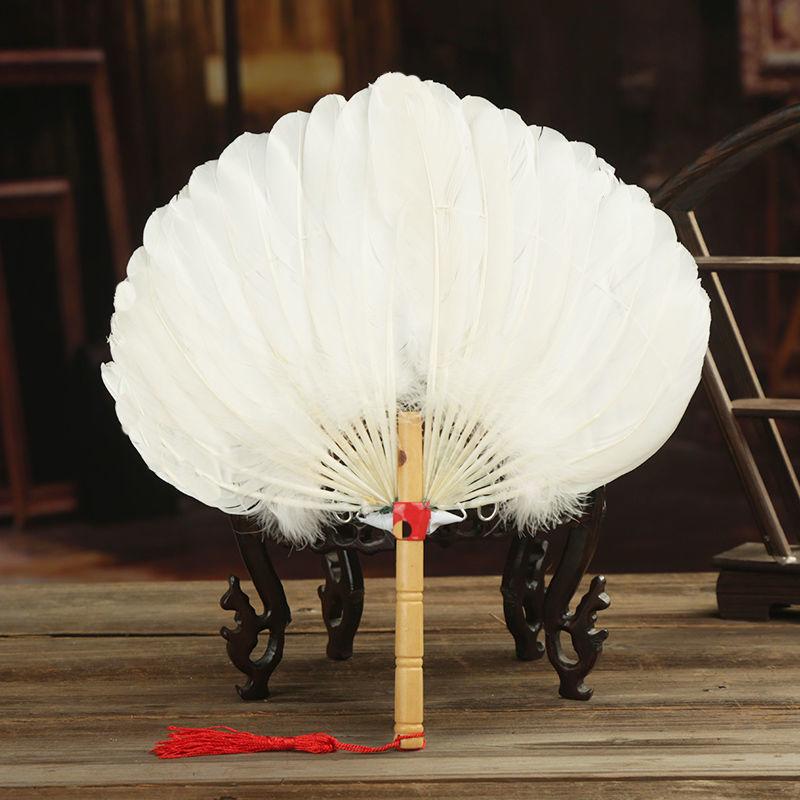 Handheld Goose Feather Fan for Summer - Classic Style for Children & Adults