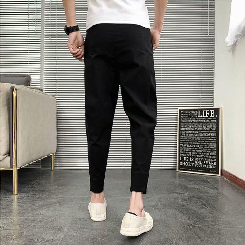 

Мужские узкие брюки-шаровары Nine-Point в корейском стиле — модная, тонкая и стильная повседневная одежда. S чёрный