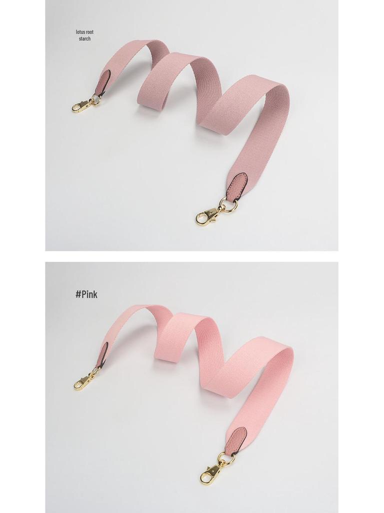 Evelyne Bucket Bag with Genuine Leather and Cotton Canvas Shoulder Strap