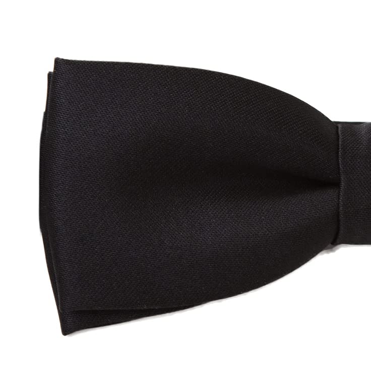 [DAIVA] Fliege, Schleife, Krawatte mit Haken, für Hochzeiten und Partys (Schwarz)