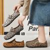 Fashion Smile Summer New Leopard Print Shoes Flat Leather Covered Outdoor Fashion Women's Shoes Polyurethane Soft Sole Sandals For Women