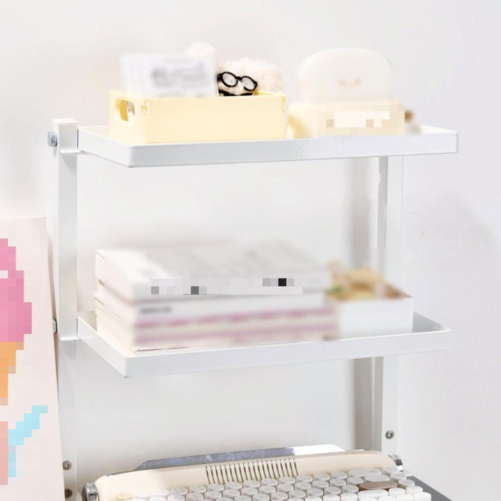 Desktop Storage Rack Perforated Clamp-on Desk Space Saving