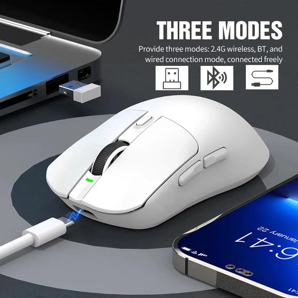 Tri-modes Bluetooth Wireless Mouse 1000Hz 12000KPI Game E-sports Mouse PAW311 Lightweight Magnetic Charging for PC Laptop Desktop