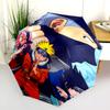 Naruto pattern, automatic folding umbrella, portable and foldable design, 8 ribs, a Christmas or birthday gift.