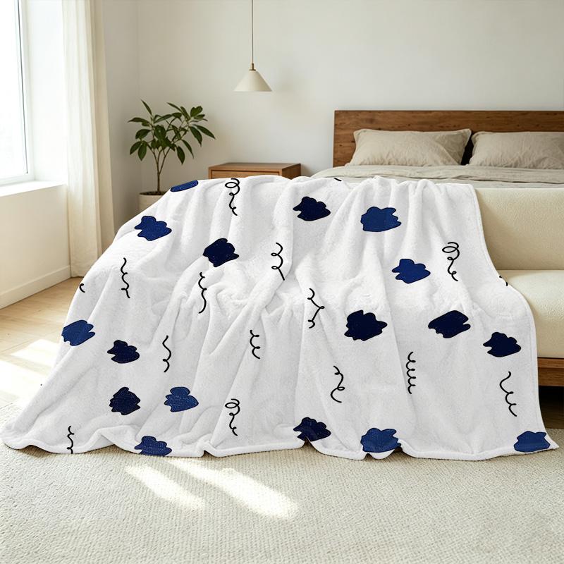 Soft Flannel Blanket, Simple Solid Color, Warm Skin-Friendly Cozy Throw for Home Relax, Halloween & Christmas Use