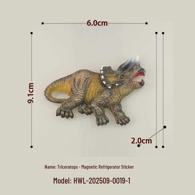 3D Stereo Jurassic Dinosaurier Harz Kühlschrankmagnet für Kinder