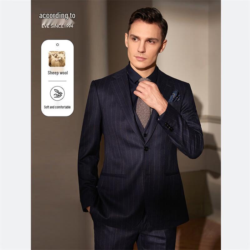 Мужской шерстяной полосатый пиджак EVE 75B