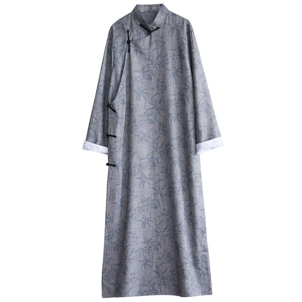 Neuer Chinesischer Stil Froschknopf Stehkragen Tang Anzug Jacquard Robe