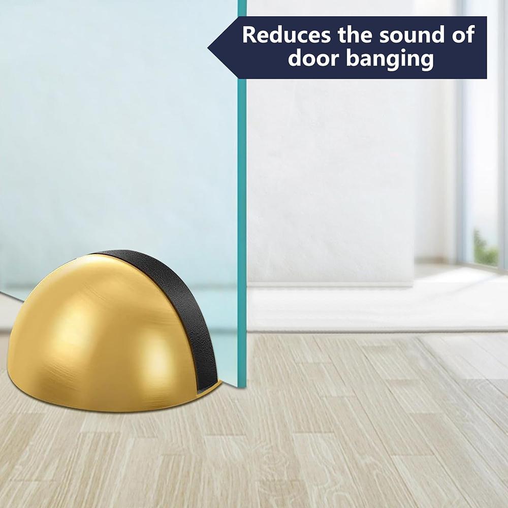 Stainless Steel Rubber Magnetic Door Stopper Punch-free Sticker Concealed Door Holder Floor-mounted Nail-free Doorstop