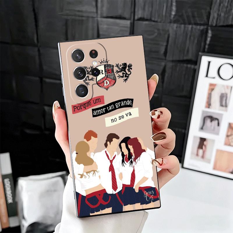 F-Fashion RBD R-Rebelde Soft Phone Case for Samsung Galaxy S26 S25 Edge S24 Ultra S23 Plus S22 S21 FE S20 Black Cover Back Shell