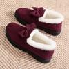 Winter new old north cotton shoes women's velvet thickened warm mother shoes short bow one pedal snow boots