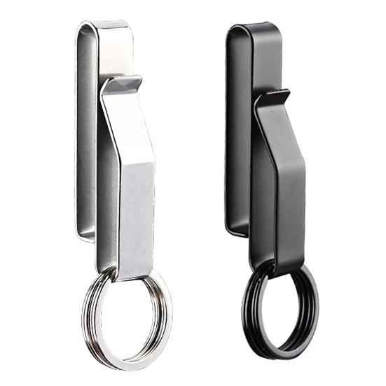 Belt Key Clip Keychain Clip Rustproof Corrosion Resistant Lightweight Reusable Tactical Belt Key Holder with Key Rings
