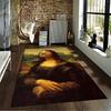 Classic Art Carpet with an Iconic Portrait Suitable for use as an anti-slip game mat for living room and bedroom sofas