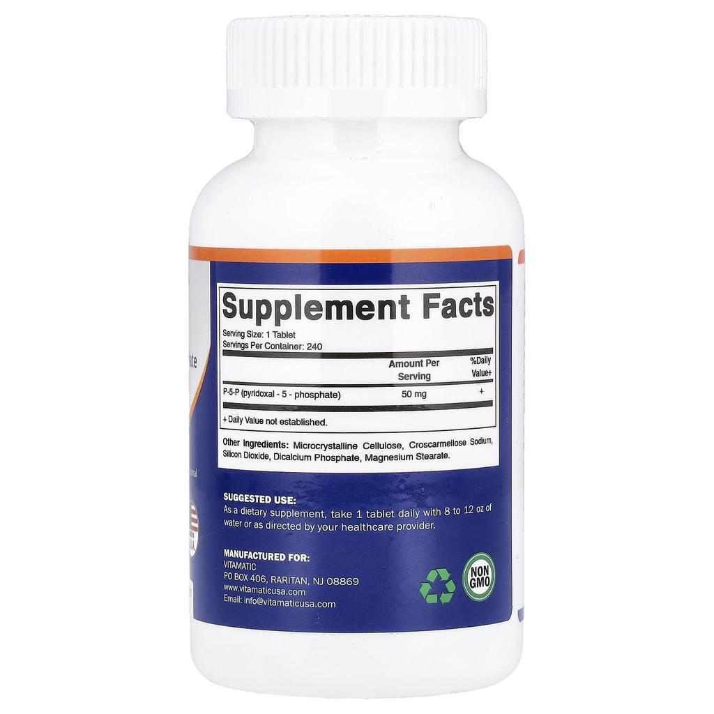 Vitamatic P-5-P, 50 Mg, 240 Tablets