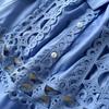 Summer Elegant Stand Collar Lace Spliced Embroidery Holiday Dress Women's Sleeveless Tank Party Dressess