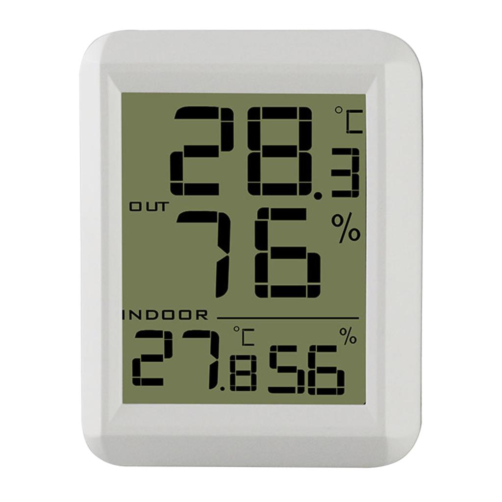 Desktop Wireless Thermometer LCD Display Indoor Outdoor Sensor Wall Temperature
