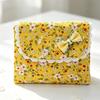 Three-fold Cosmetic Bag Floral Data Cables Organizer Portable Coin Purse  for Students Girls