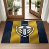 Leeds United Design Crystal Velvet Rug Soft Decorative Mat for Bedroom Entrance