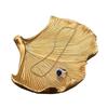 Gold Decorative Tray for Home Decors Leaf Shape Key Tray Entryway Decors Leave Jewelry Organizers Trinket Dish