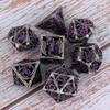 Set di Dadi Metallici Vuoti D&D Dadi Metallici Vuoti D&D 7 Pezzi Dadi Poliedrici