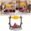 Dispenser, Dry Food Dispenser, Slow Feeder, Unique Rotatable Roast And Flame, Interactive Slow Food Puzzle Feeder For Indoor Cats Dogs Puppy (Brown)