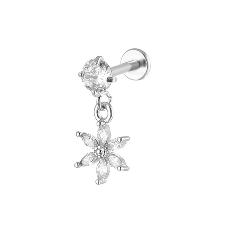 Internally Threaded Lip Stud Ear Cartilage Hoop Dangle Body Piercing Jewelry