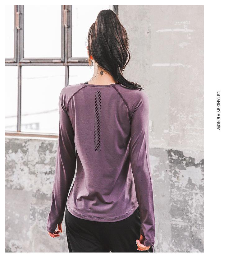 Women's Quick Dry Slimming Long Sleeve Yoga & Running Top - Plus Size, Autumn Style