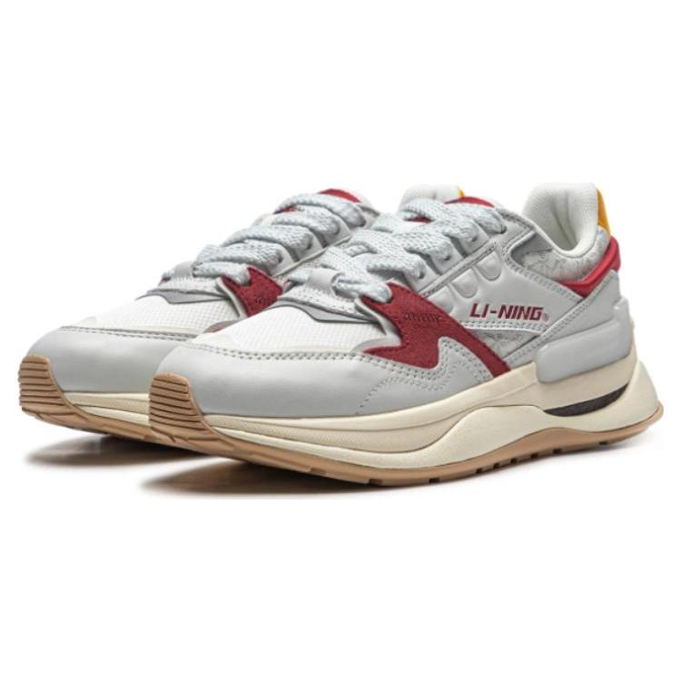 New LiNing 001 Innocence V2 Innocent V2 Cushioning Anti Slip And Wear Resistant Low Top Casual Shoes Women's Ivory AGCT502-1