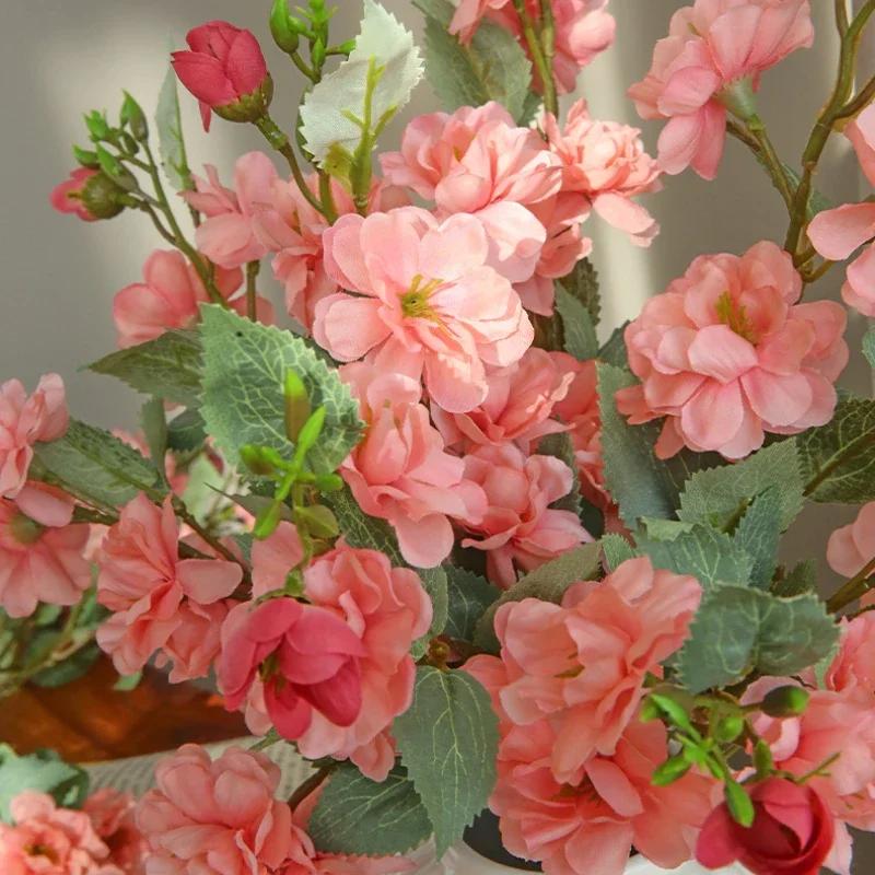 Simulation Flowers Silk White Camellias Bouquet Bedroom Decorative Artificial Pink Camellia Wedding Decorative Fake Flower