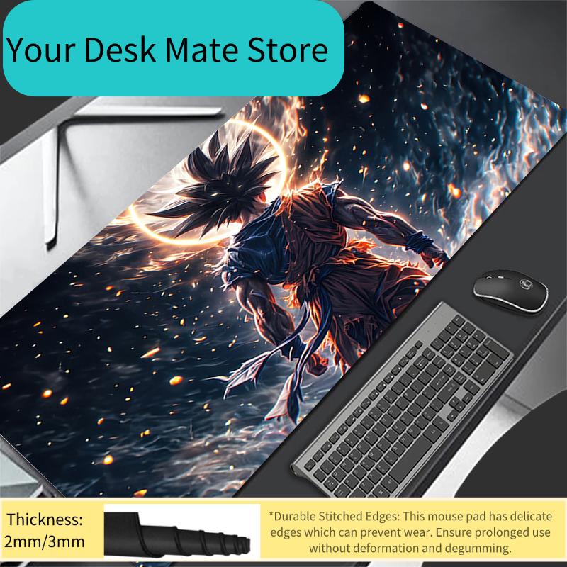 Gaming Mouse Pad Design Non-slip Rubber Sewn Edge Dragon Ball Extended Desk Mat HD Keyboard Pad Gamers And Office Work Mousepad