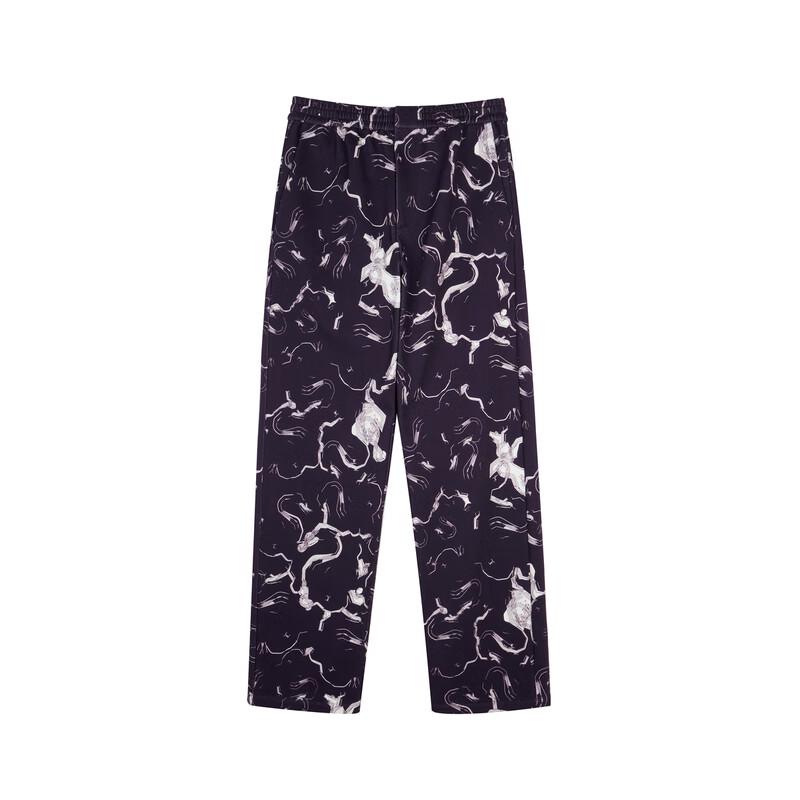 LESS 2024 Spring Cloud Dragon Pattern Casual Pants
