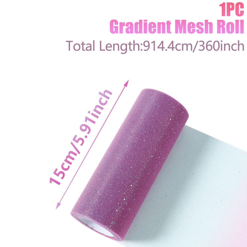 10 Yard 15cm Sparkle Glitter Tulle Rolls for Tutu Gift Wrapping Wedding Decoration Crafts Party Backdrop Gift Ribbon Supplies