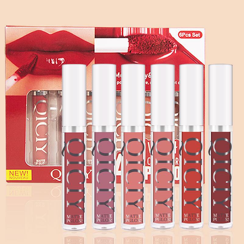 QICI Velvet Matte Lip Glaze Set - Non-Stick, New Makeup Essential