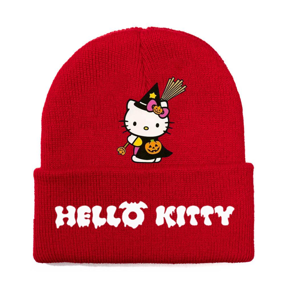 Halloween Printed Knit Cap For Winter Teens And Cartoon Enthusiasts