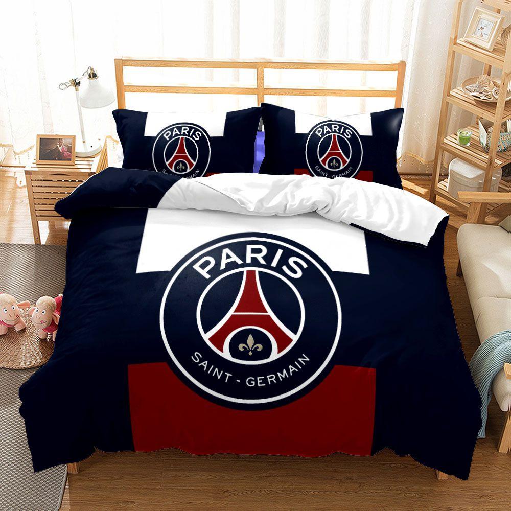 Team Logo Soccer Double 3 Piece Bedding Set Ball Sports Collection Textiles Home
