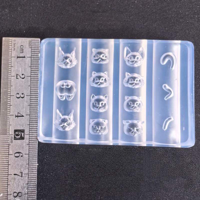 Cartoon Animals Nail Art Molds For Nail Charms Angel Rose Flower Nails Templates Diy Nail Art Decorations Manicure Design Tools